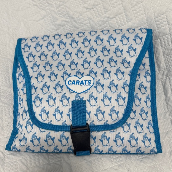 Other - Carats Blue and White Penguin Print Pouch